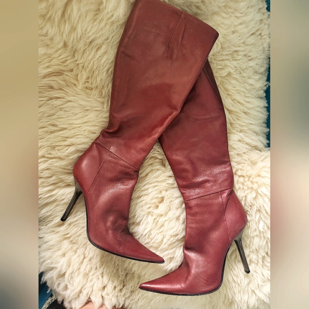 Genuine Italian Leather Stiletto Boots